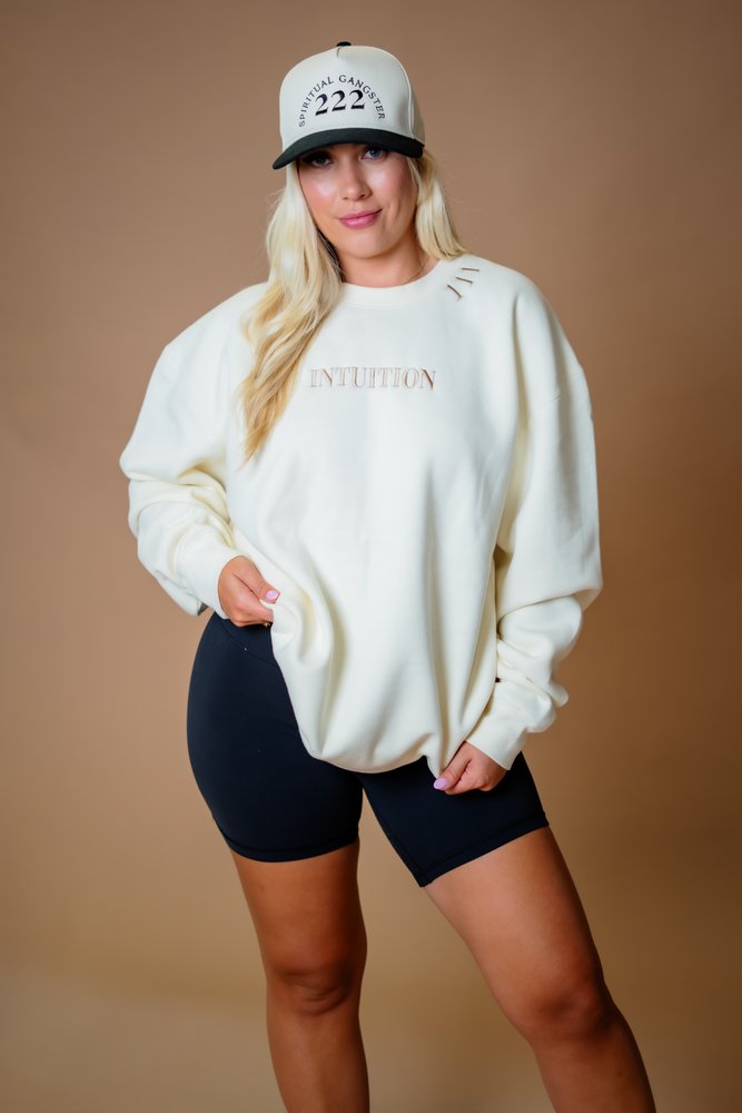 cream crewneck